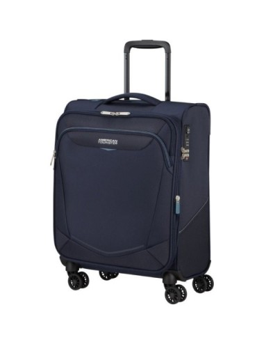 Maleta de Cabina American Tourister SummerRide Spinner 55cm/ 55x40x23cm/ 4 Ruedas/ Azul Marino