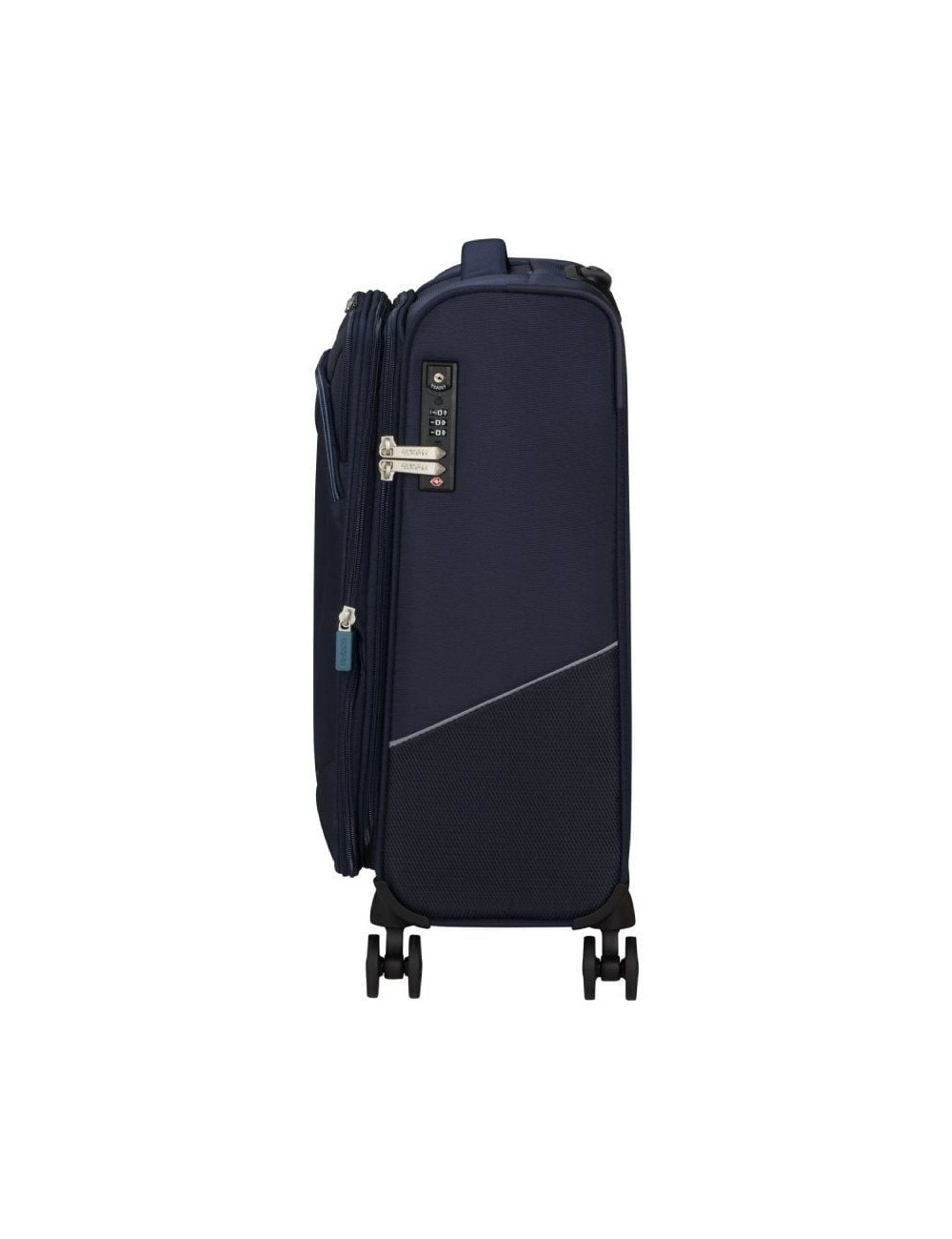 Maleta de Cabina American Tourister SummerRide Spinner 55cm/ 55x40x23cm/ 4 Ruedas/ Azul Marino
