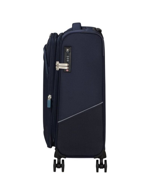 Maleta de Cabina American Tourister SummerRide Spinner 55cm/ 55x40x23cm/ 4 Ruedas/ Azul Marino