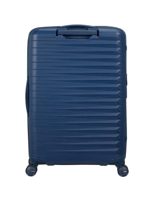 Maleta Mediana American Tourister FastForward Spinner Expansible 68cm/ 68x46x30cm/ 4 Ruedas/ Azul Marino