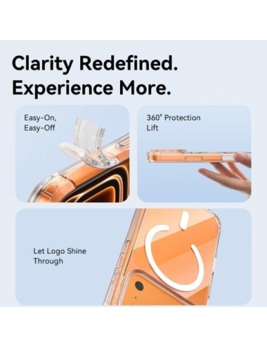 Funda Dura con Magsafe Vention Concise Impact KVBTCB-10/ Compatible con iPhone 17/ Transparente