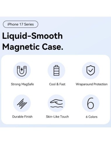 Funda Silicona con Magsafe Vention KVCBCB-10/ Compatible con iPhone 17/ Negra