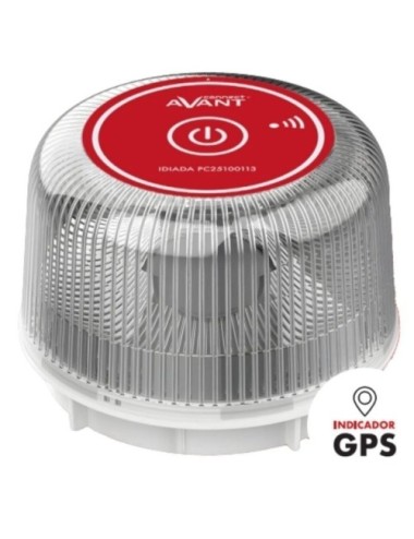 Luz baliza de emergencia para coche Avant V16 Connected AV1201/ Homologada/ Base Imantada/ Geolocalizable/ Funciona a Pilas