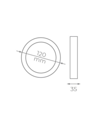 Downlight Iglux SUP-102307-NB V2/ Circular/ Ø120 x 35mm/ Potencia 7W/ 540 Lúmenes/ 4000ºK/ Blanco