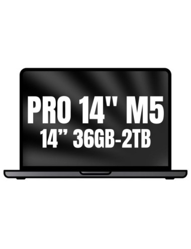Apple Macbook Pro 14'/ M5 Max 18-Core CPU/ 36GB/ 2TB SSD/ 32-Core GPU/ Negro Espacial