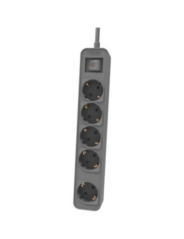 Regleta con Interruptor Philips CHP2154G/12 5 Tomas de corriente/ Cable 1.5m/ Gris