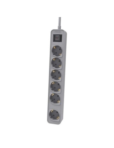Regleta con Interruptor Philips CHP2164G/10/ 6 Tomas de corriente/ Cable 1.5m/ Gris