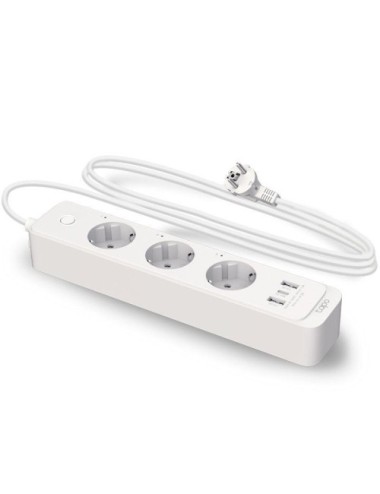 Regleta Inteligente TP-Link Tapo P300/ 3 Tomas de corriente/ 2 USB Tipo-A/ 1 USB Tipo-C/ WiFi/ Blanca
