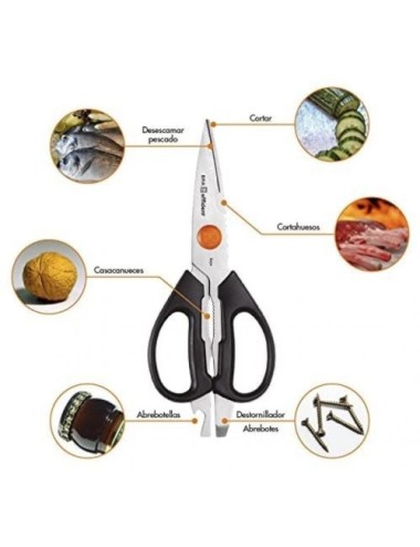 Tijeras Multiusos Bra Efficient A198008/ Hoja 210mm/ Acero inoxidable