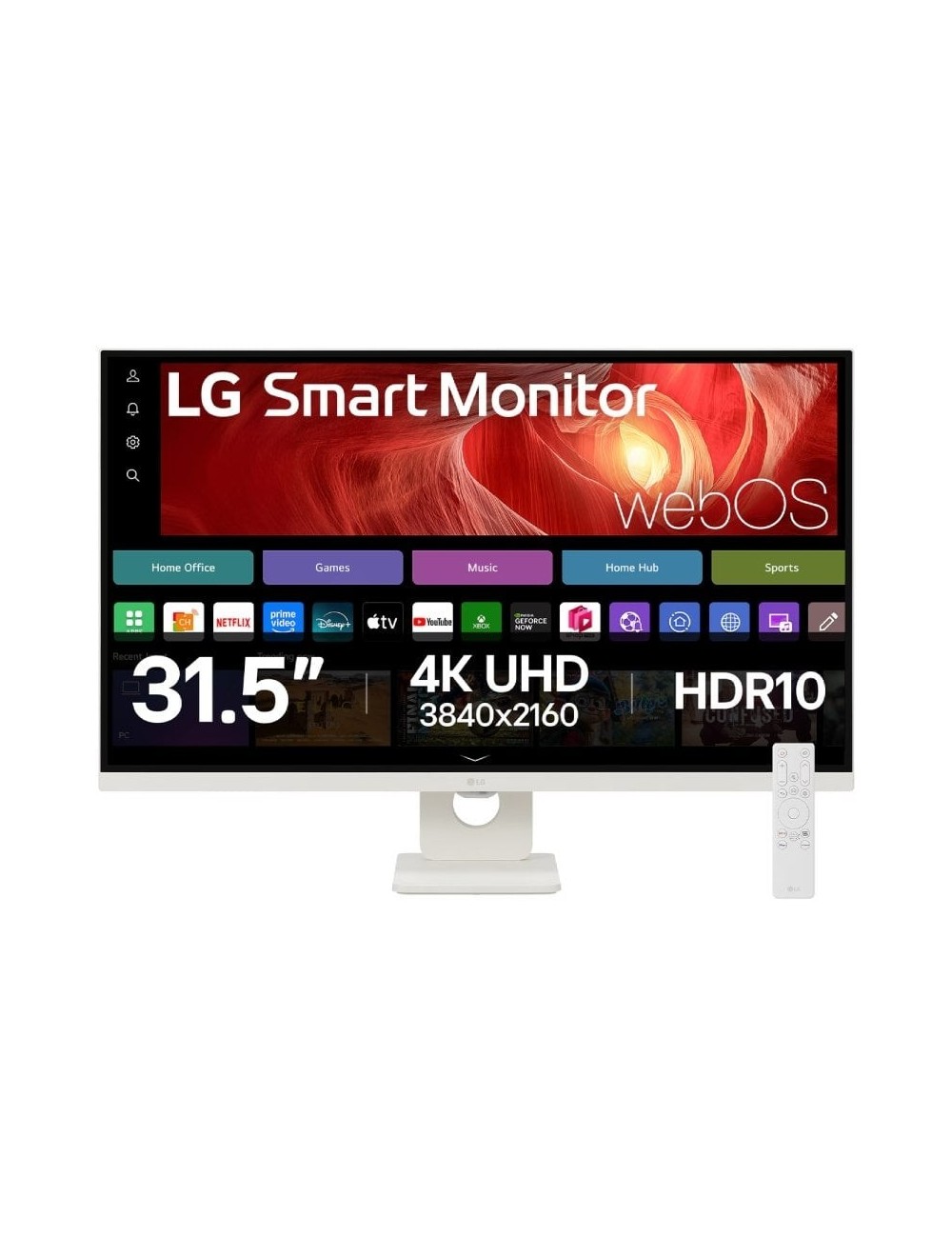 Smart Monitor LG 32U721SA-W 31.5'/ 4K/ Multimedia/ Smart TV/ Blanco