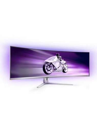 Monitor Gaming Ultrapanorámico Curvo Philips Evnia 8000 49M2C8900L 49'/ Dual QHD/ 0.03ms/ 144Hz/ QD-OLED/ Multimedia/ Blanco