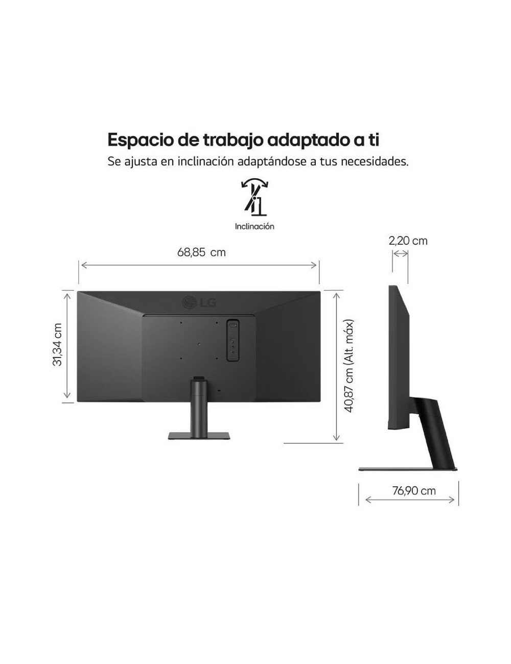 Monitor Profesional Ultrapanorámico LG UltraWide 34U511A-B 34'/ UWFHD/ Negro