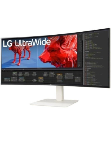Monitor Profesional Ultrapanorámico Curvo LG 38BR85QC-W 38'/ WQHD+/ Multimedia/ Regulable en altura/ Blanco