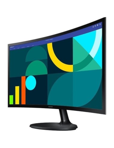 Monitor Profesional Curvo Samsung Essential Monitor S3 S36GD S24D364GAU/ 24'/ Full HD/ Negro