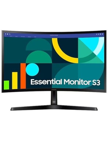 Monitor Curvo Samsung Essential Monitor S3 S27D366GAU/ 27'/ Full HD/ Negro