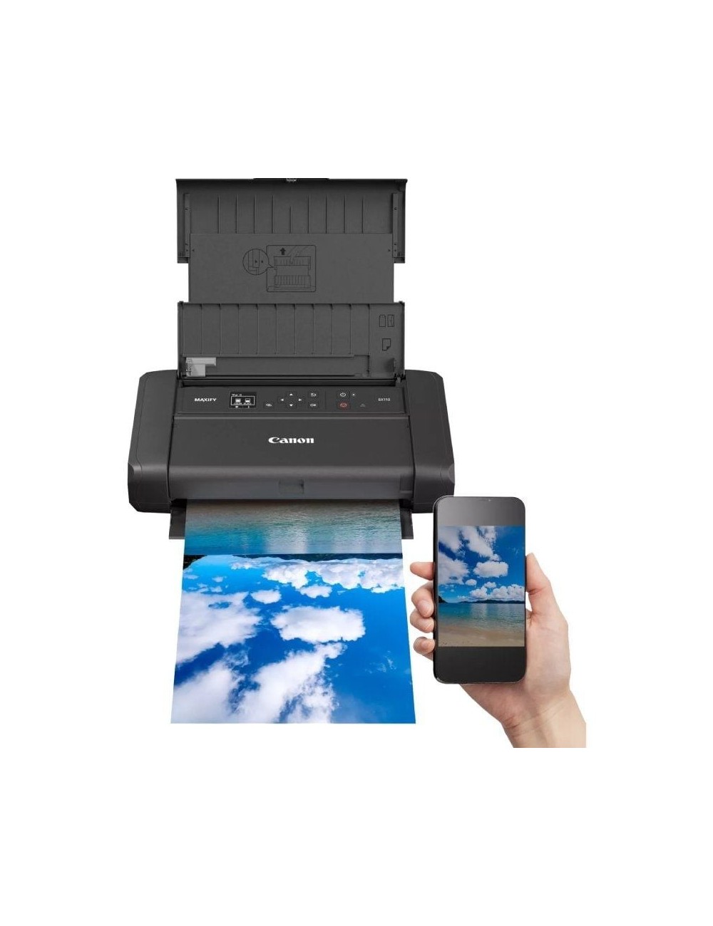 Impresora Portátil Canon MAXIFY BX110 WiFi/ Negra