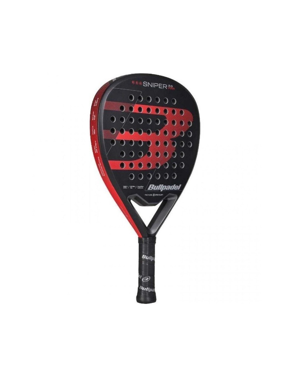 Pala de Pádel Bullpadel Sniper 2.0 Power 2026/ Negra y Roja