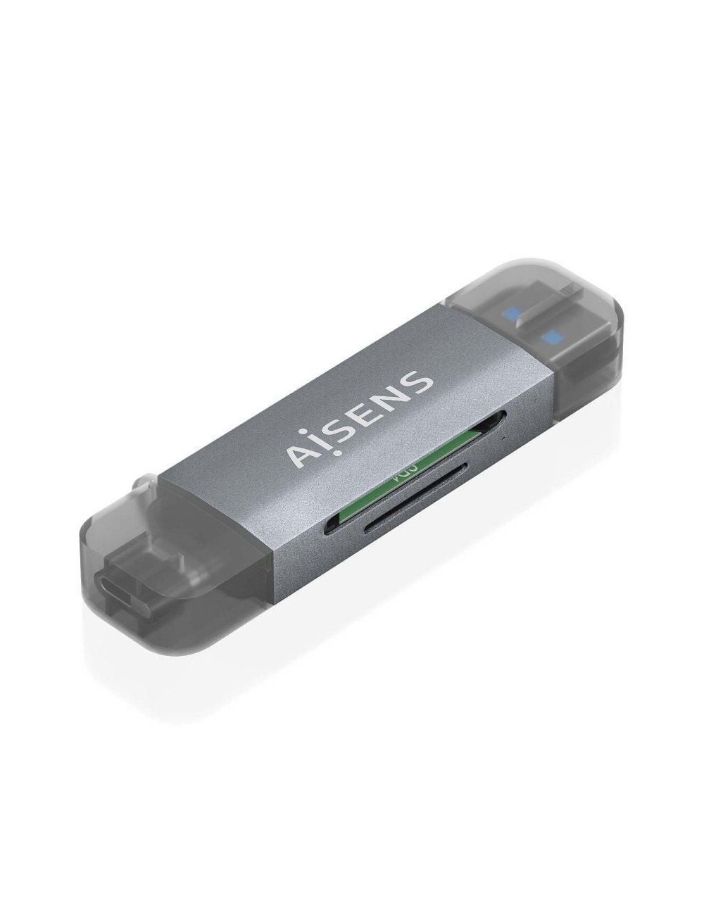 Lector de Tarjetas Externo Aisens ASCR-2AC08-GR/ USB 3.1