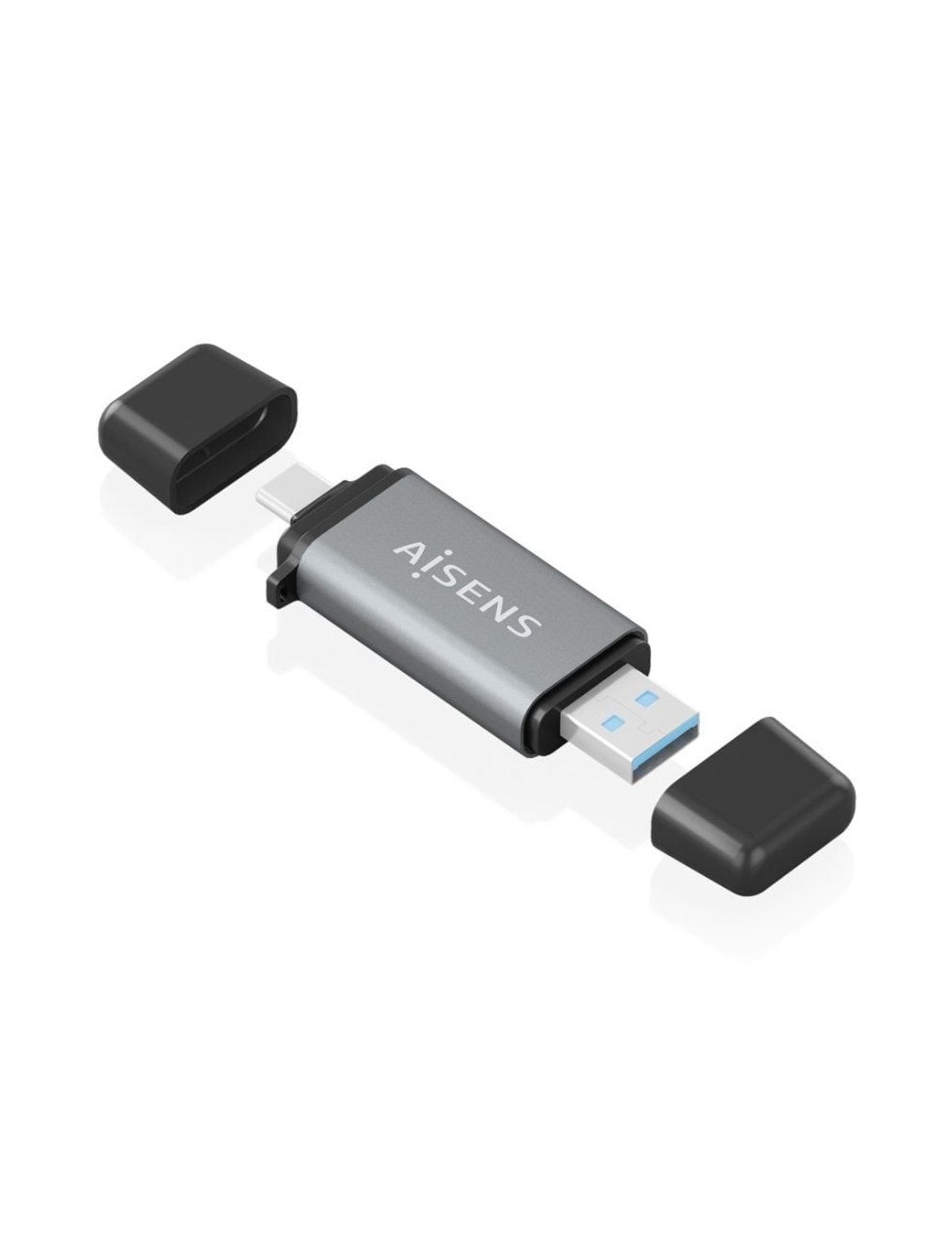Lector de Tarjetas Externo Aisens ASCR-2AC11-GR/ USB 3.1