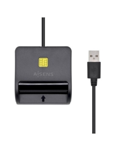 Lector de DNI Aisens ASCR-SN01-BK/ USB 2.0/ Negro