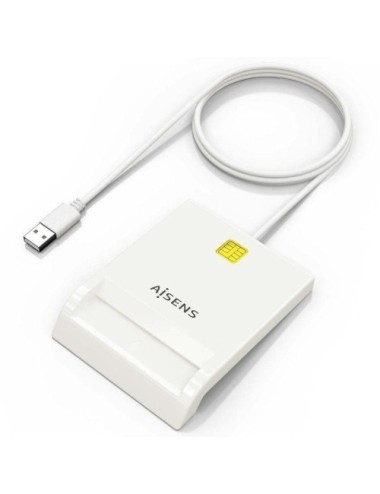 Lector de DNI y Tarjetas Aisens ASCR-SN07-W/ USB 2.0/ Blanco