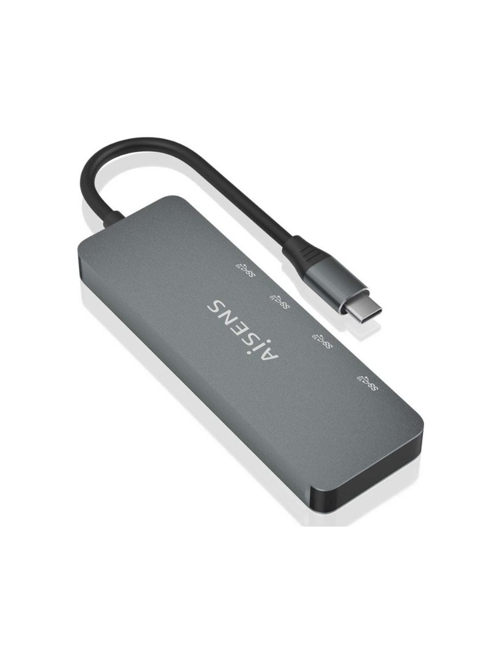 Hub USB Tipo-C Aisens A109-0694/ 2xUSB/ 2xUSB Tipo-C/ Gris