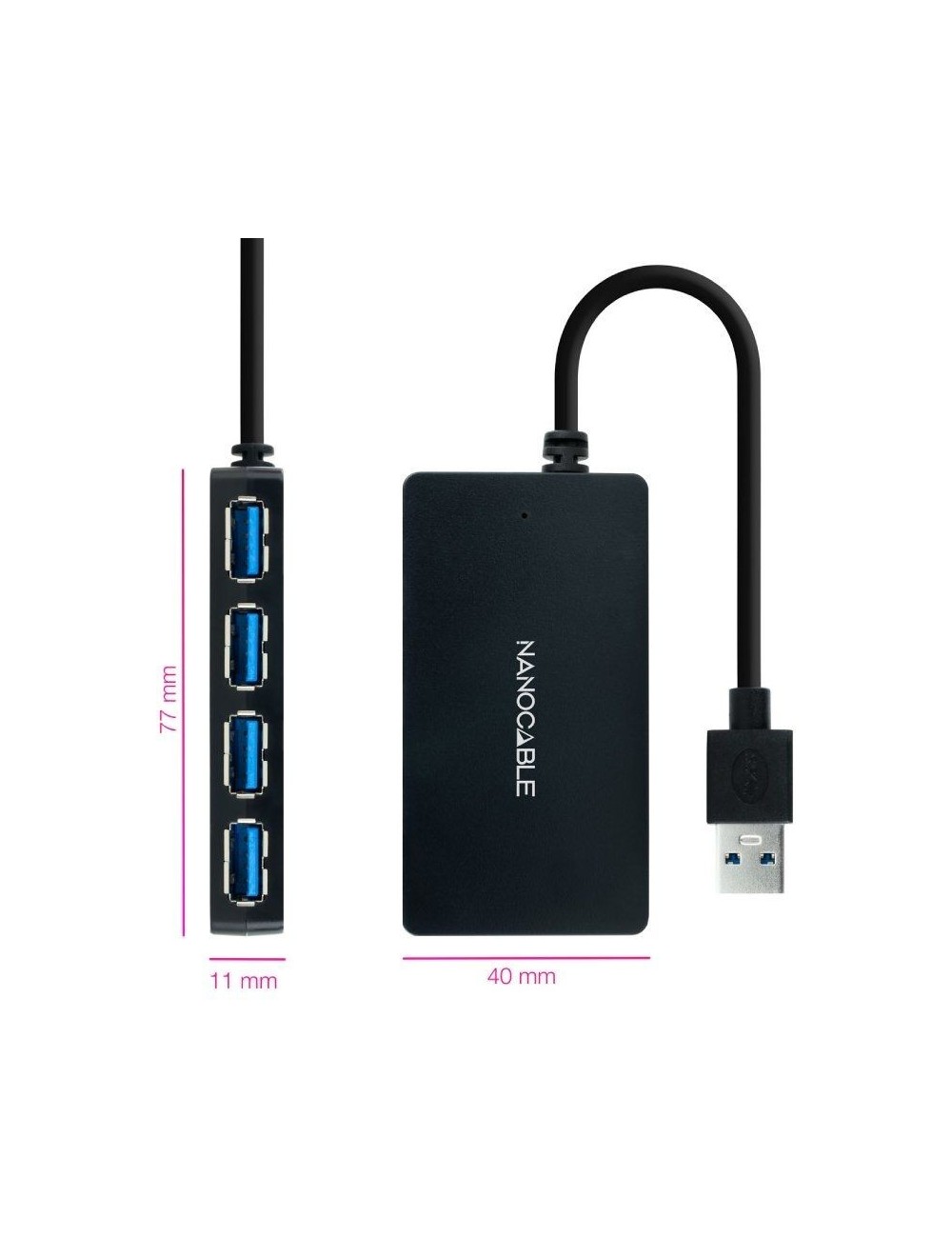 Hub USB 3.0 Nanocable 10.16.4403/ 4xUSB