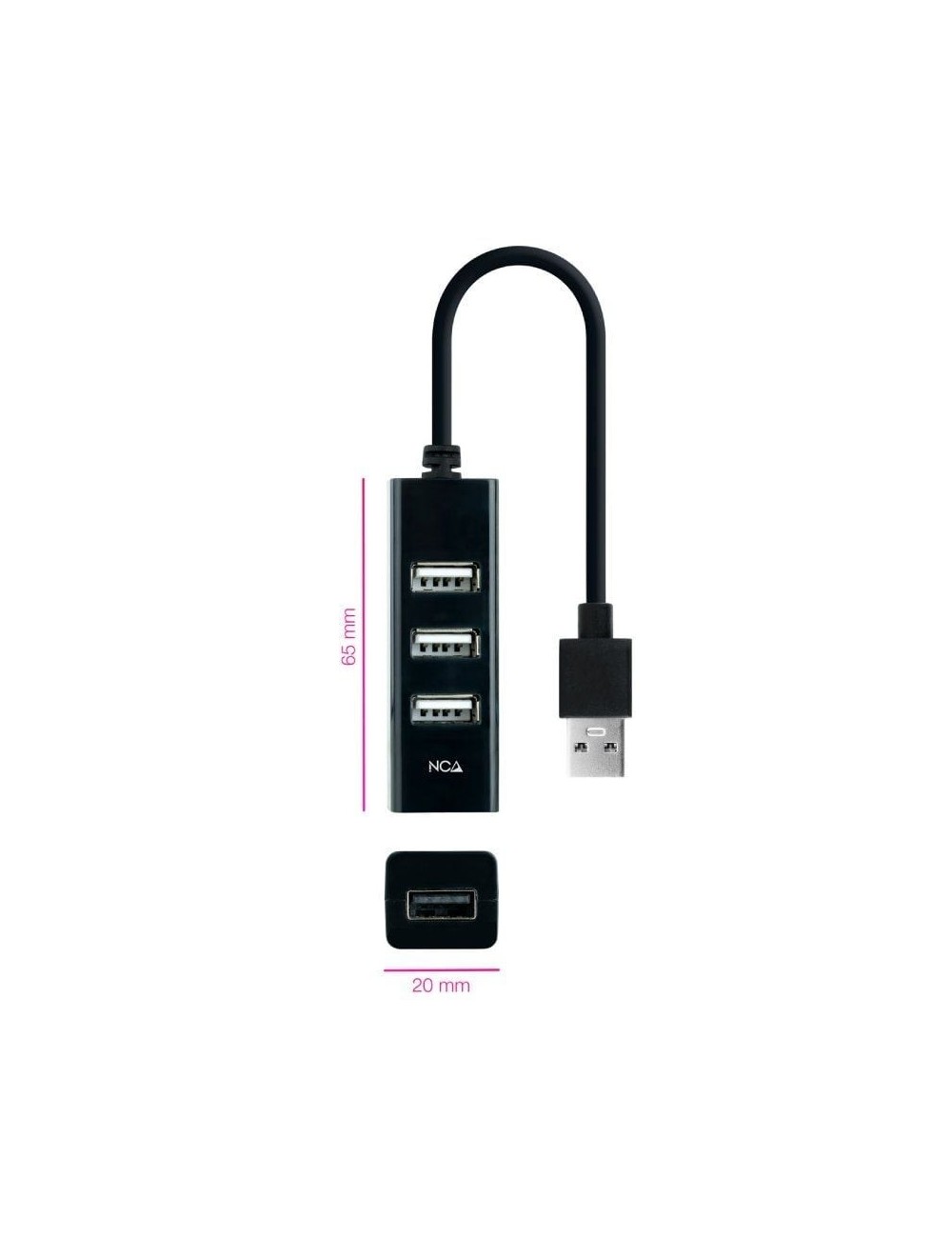 Hub USB 2.0 Nanocable 10.16.4404/ 4xUSB