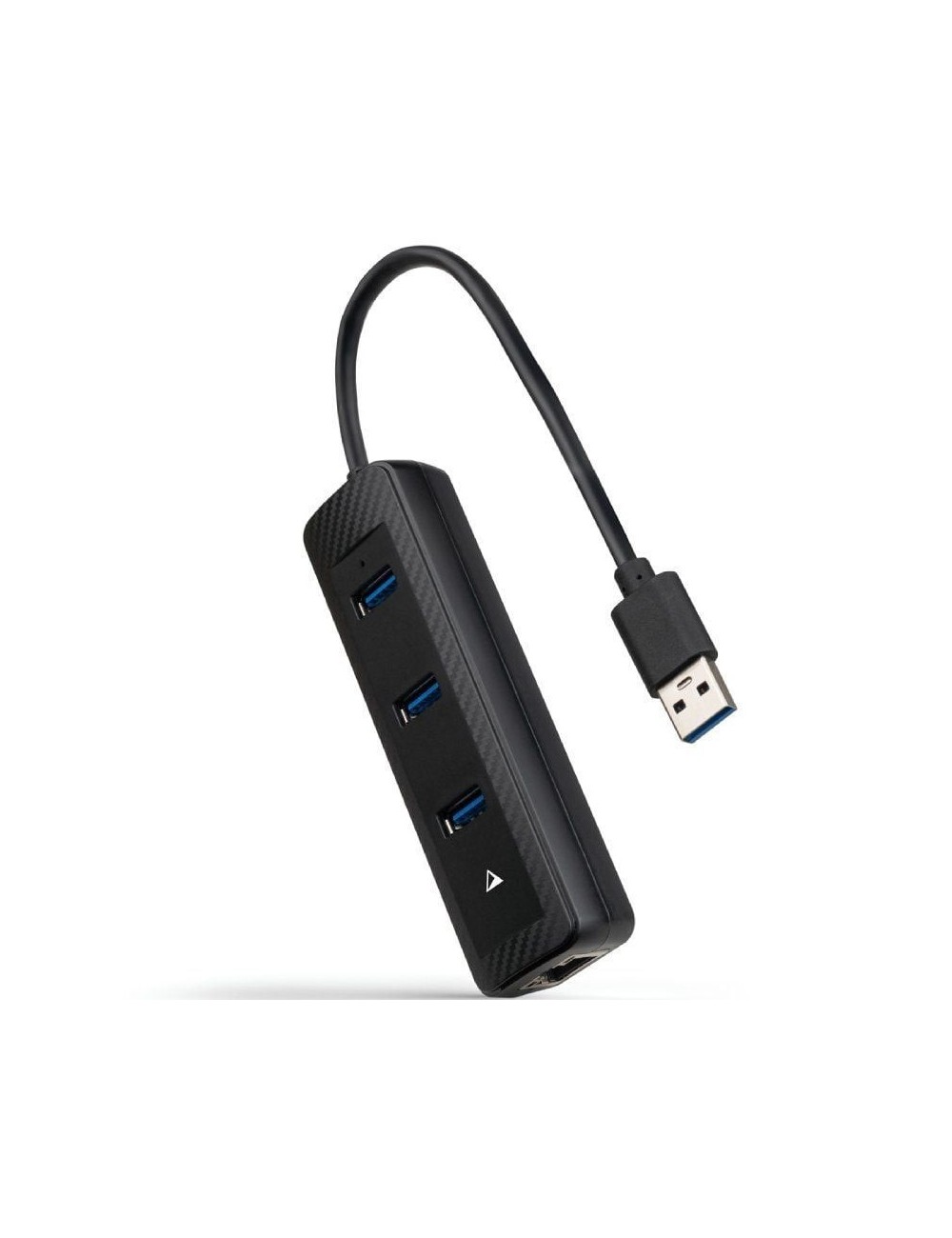 Hub USB 3.0 Nanocable 10.16.4604/ 3xUSB/ 1xRJ45/ Negro
