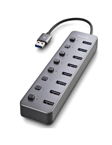 Hub USB NGS IHUB8 / 8xUSB 3.0/ Gris