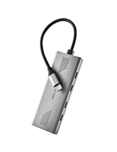 Hub USB Tipo-C NGS Wonder4-C/ 4xUSB Tipo-C/ Gris
