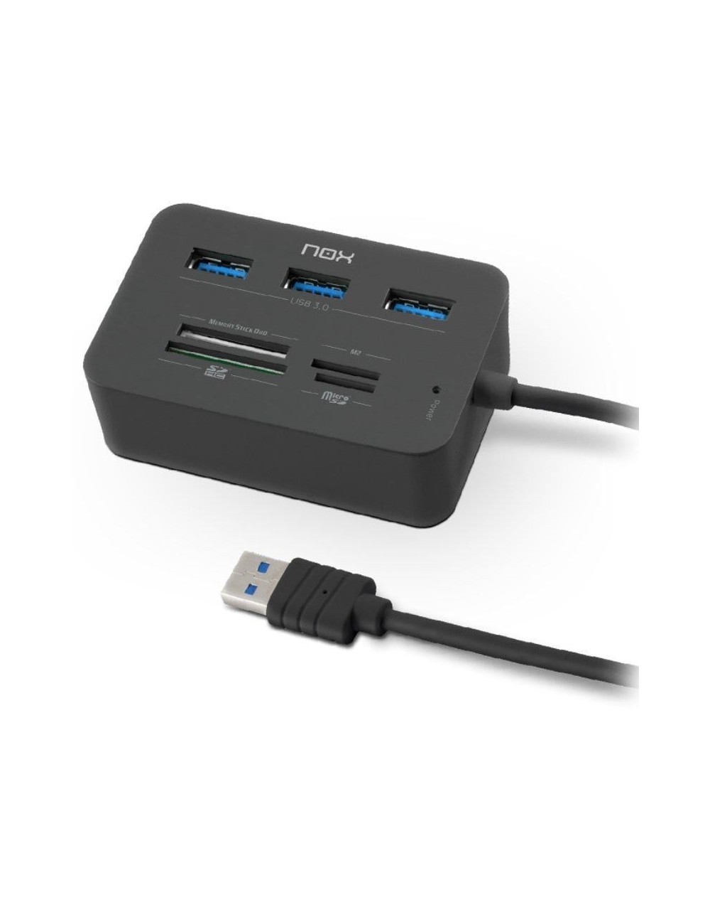 Hub USB 3.0 Nox Reader One/ 3xUSB/ 1x Lector de Tarjetas