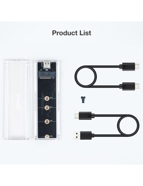 Caja Externa para Disco SSD M.2 NVMe TooQ TQE-2200/ USB 3.1 Gen2/ Sin tornillos