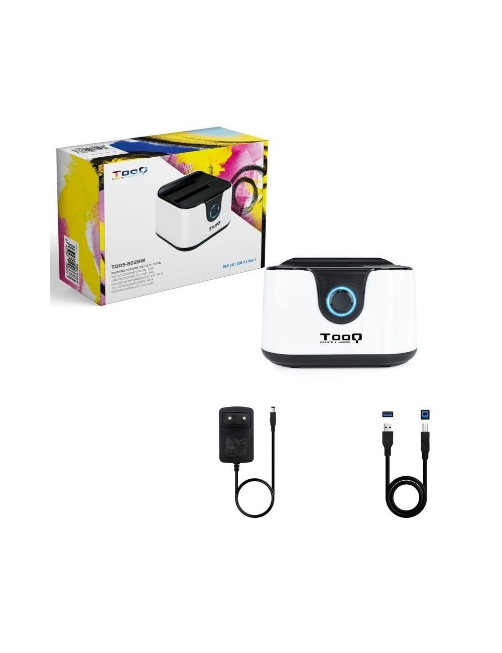 Docking Station para Discos Duros TooQ TQDS-802BW