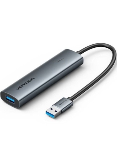 Hub USB 3.0 Vention TGXHB/ 1xUSB Tipo-C/ 3xUSB/ 1xUSB Tipo-C PD/ Gris