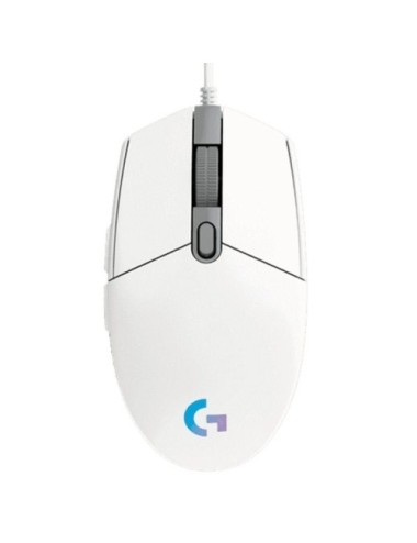 Ratón Gaming Logitech G102 Lightsync/ Hasta 8000 DPI/ Blanco