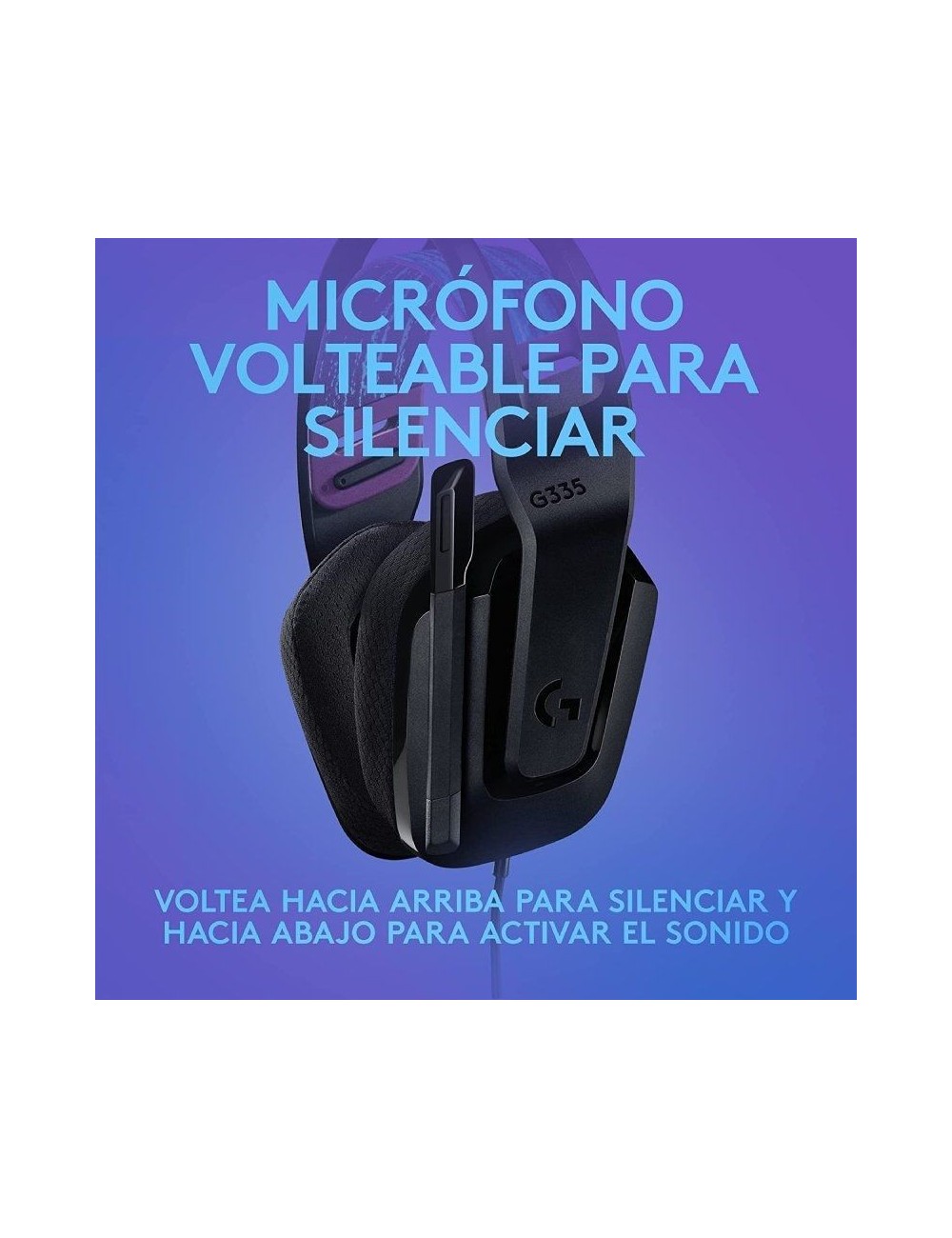 Auriculares Gaming con Micrófono Logitech G335/ Jack 3.5/ Negros
