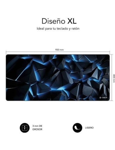 Alfombrilla Subblim Blue Obsidian XL/ 900 x 400 x 3 mm