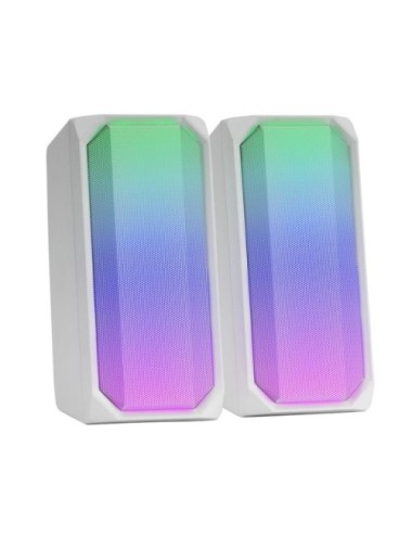 Altavoces con Bluetooth Mars Gaming MSRGBW/ 15W/ 2.0/ Blancos