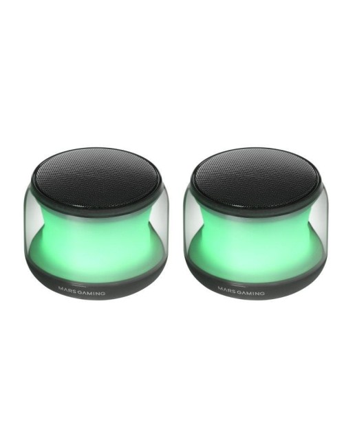 Altavoces con Bluetooth Mars Gaming MS-AURA/ 15W/ 2.0/ Negros