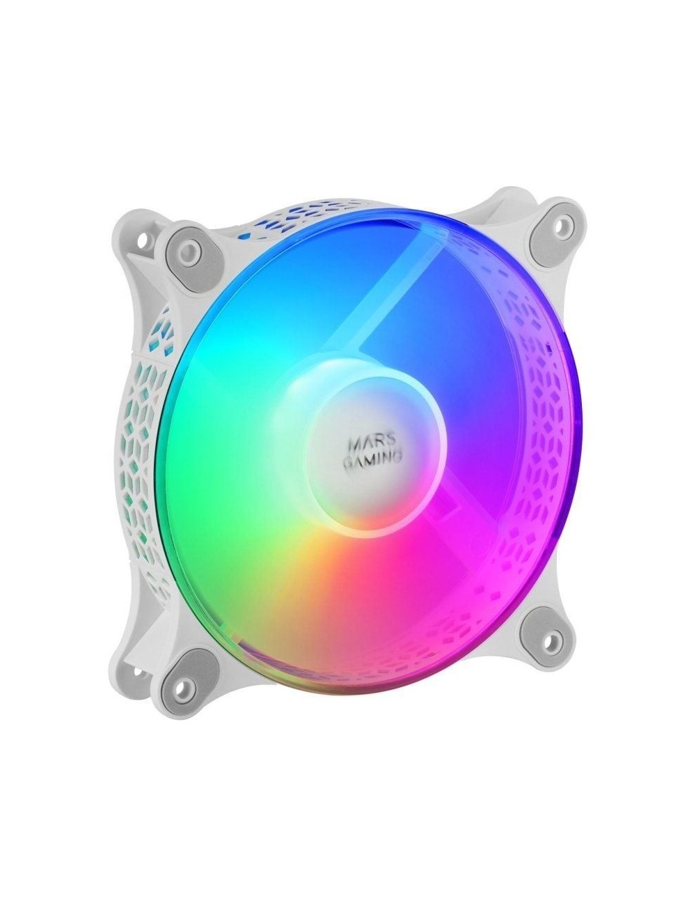 Pack 2 Ventiladores Mars Gaming MFDUOW/ 12cm/ FRGB/ Blancos
