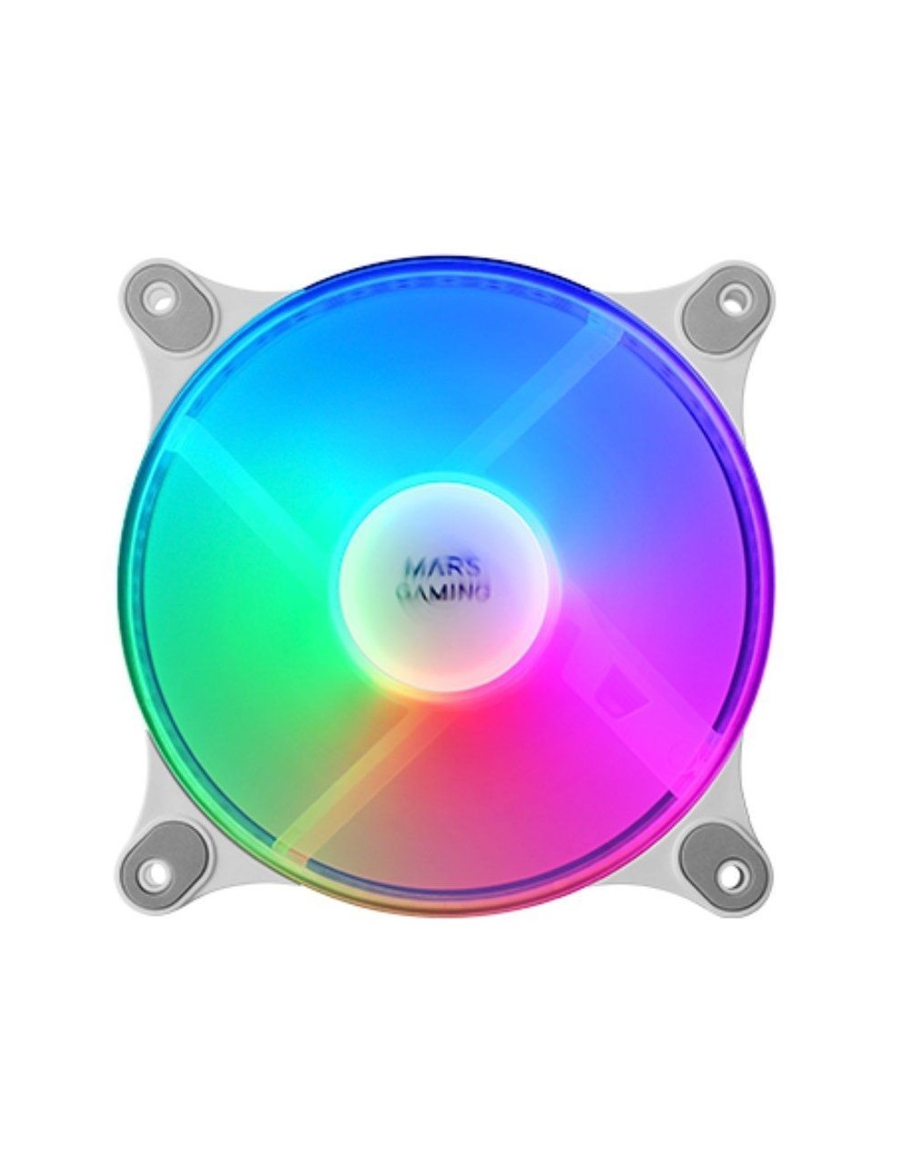 Pack 2 Ventiladores Mars Gaming MFDUOW/ 12cm/ FRGB/ Blancos