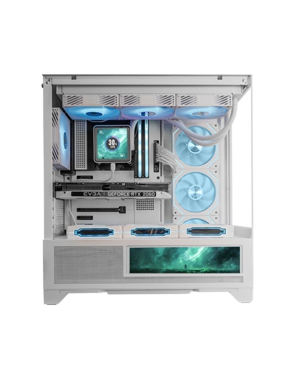 Caja Gaming Semitorre Mars Gaming MC-LCDX/ Blanca