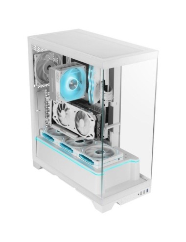 Caja Gaming Semitorre Mars Gaming MC-PRISMA/ Blanca