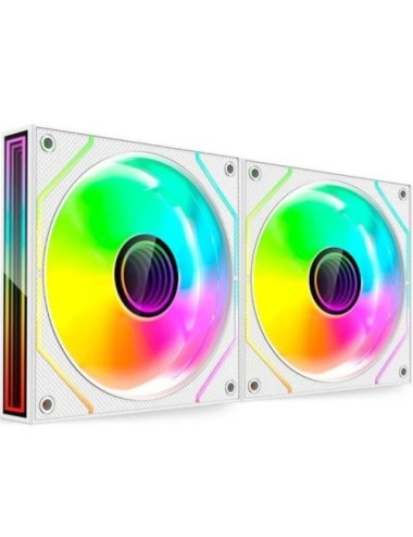 Pack 2 Ventiladores Mars Gaming MF-3DPROX2/ 12cm/ ARGB/ Blancos