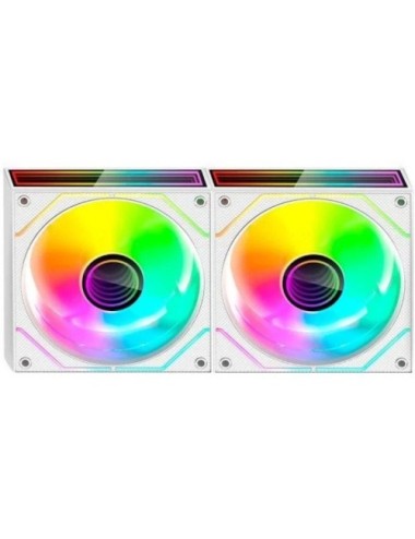 Pack 2 Ventiladores Mars Gaming MF-3DPROX2/ 12cm/ ARGB/ Blancos