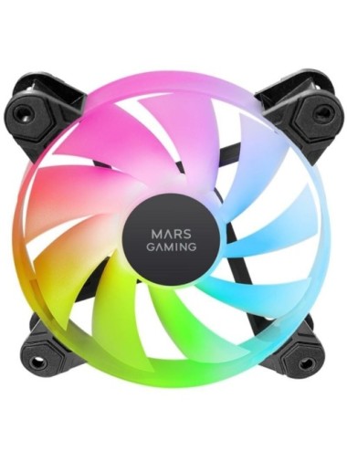 Pack 3 Ventiladores Mars Gaming MF-4A/ 12cm/ ARGB/ Negro