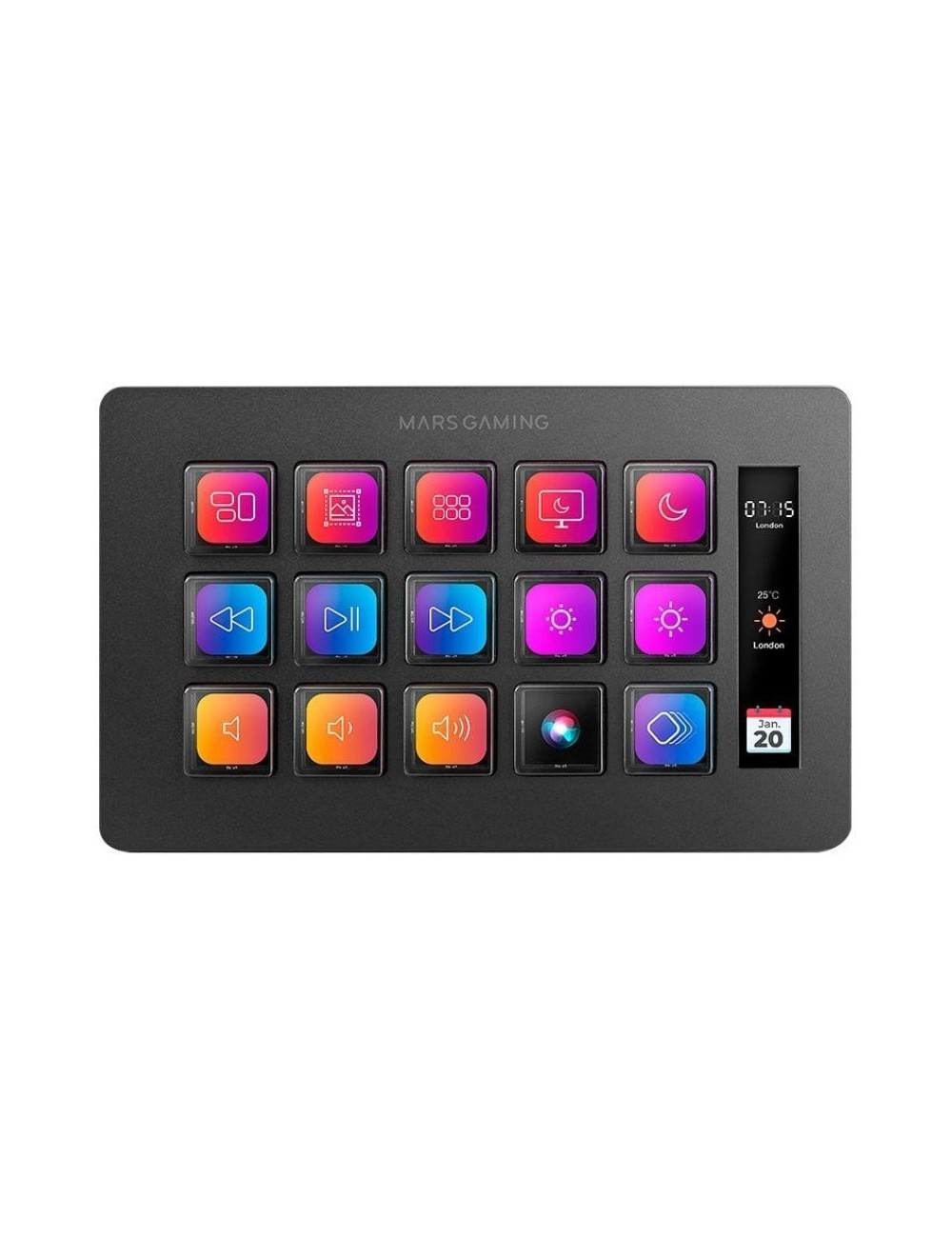 Stream Deck Slim Mars Gaming MSD-ONE/ 15 Teclas LCD/ Negro