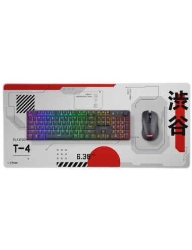 Alfombrilla Trust Gaming GXT 759 XXL/ 900 x 400 x 3mm/ Blanca