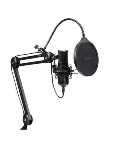 Micrófono Gaming Trust Gaming GXT 270 Emita II+ 25770/ USB/ Negro